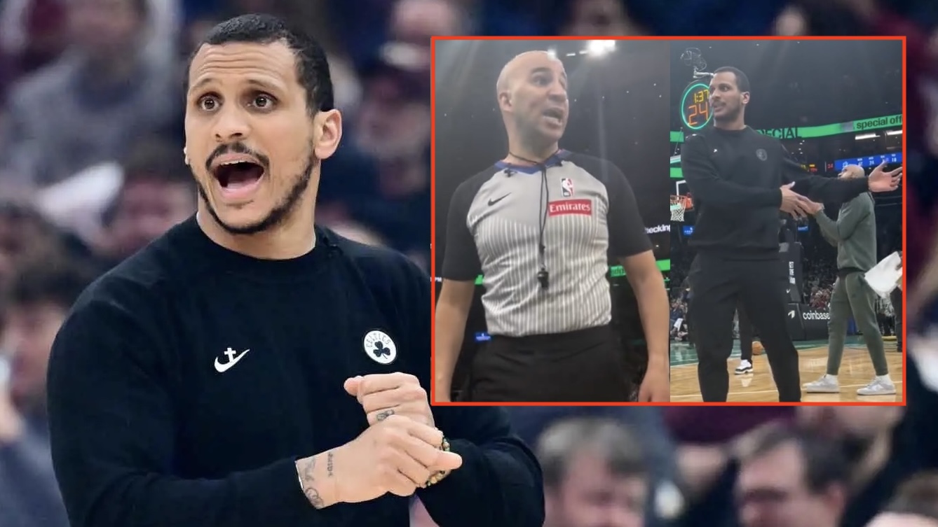 Leaked Joe Mazzulla video shows hilarious referee courtside interaction