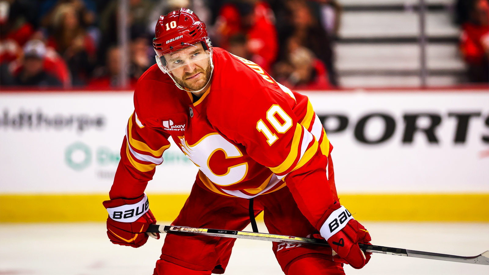 Flames’ Jonathan Huberdeau provides positive injury update following hip surgery