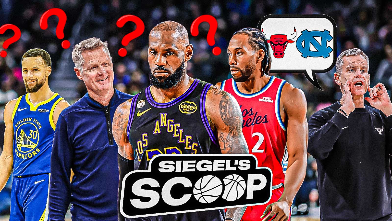 Siegel's Scoop with Warriors' Steph Curry/Steve Kerr, LeBron James, Kawhi Leonard, and Billy Donovan thinking about Bulls & UNC