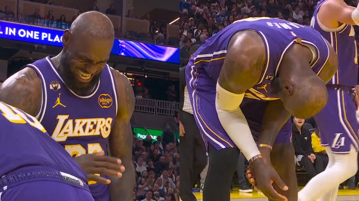 LeBron James appears to suffer injury vs. Warriors