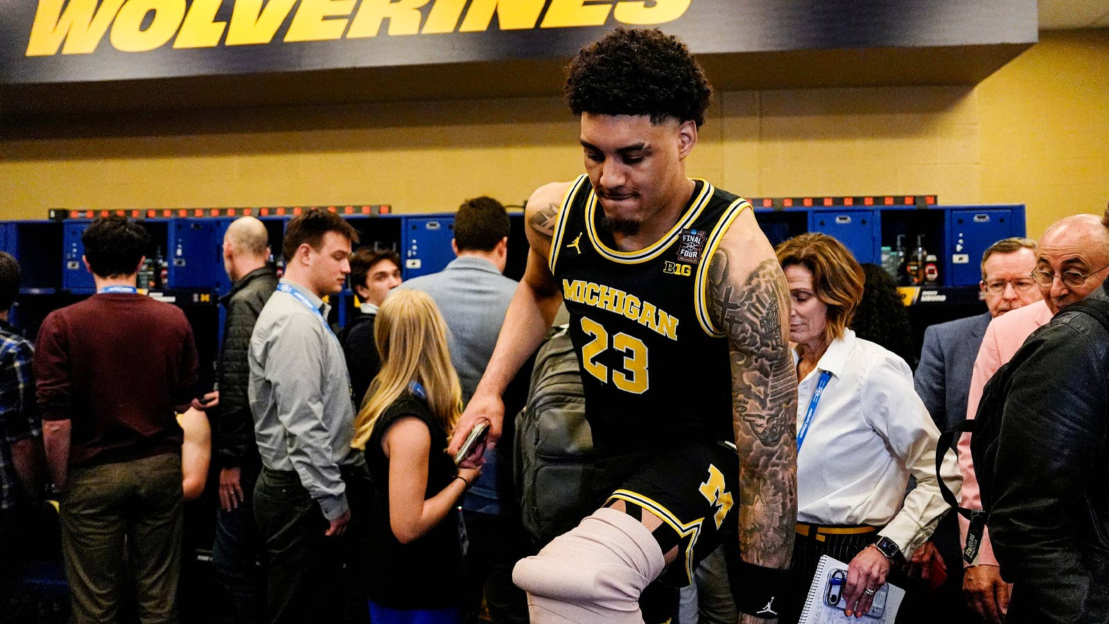 Michigan basketball’s Yaxel Lendeborg vows to play through injury in National Championship game