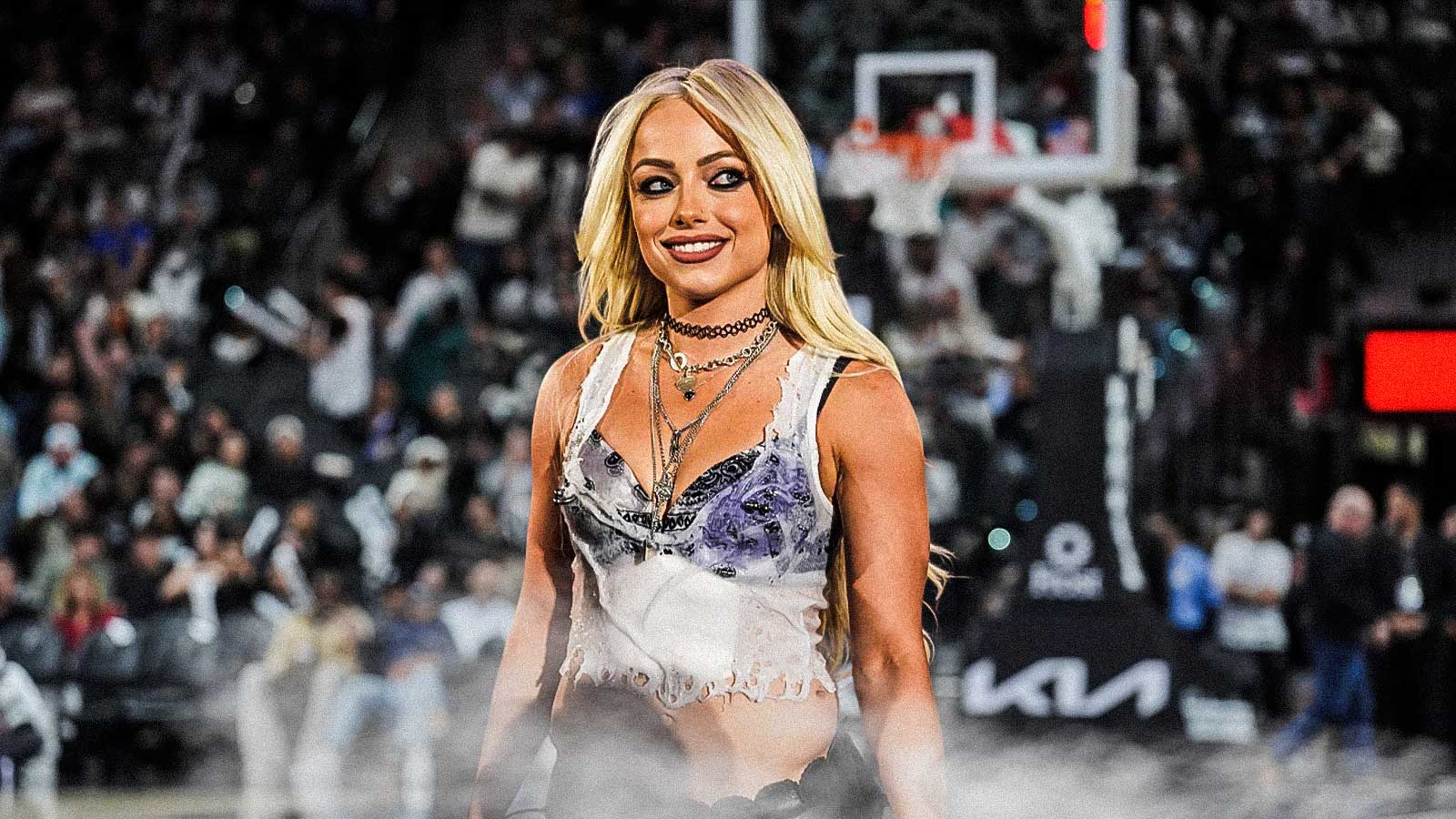 WWE star Liv Morgan explains awkward appearance at Spurs-Blazers game