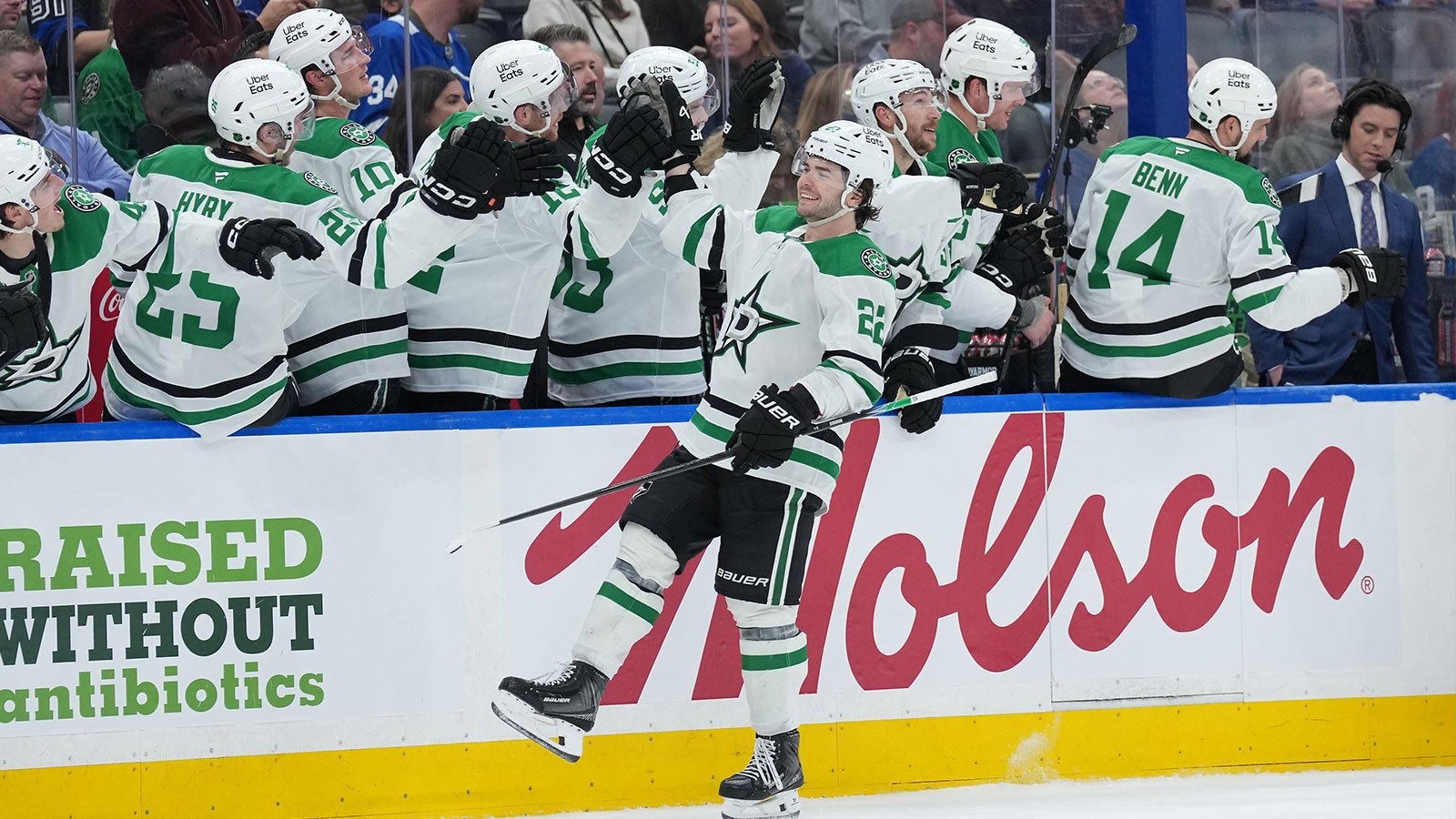 Stars forward Mavrik Bourque’s perfect reaction to first career NHL hat trick