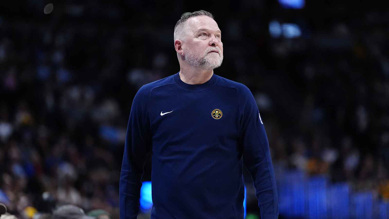 Denver Nuggets head coach Michael Malone during the second quarter against the Utah Jazz at Ball Arena.