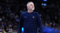 Denver Nuggets head coach Michael Malone during the second quarter against the Utah Jazz at Ball Arena.