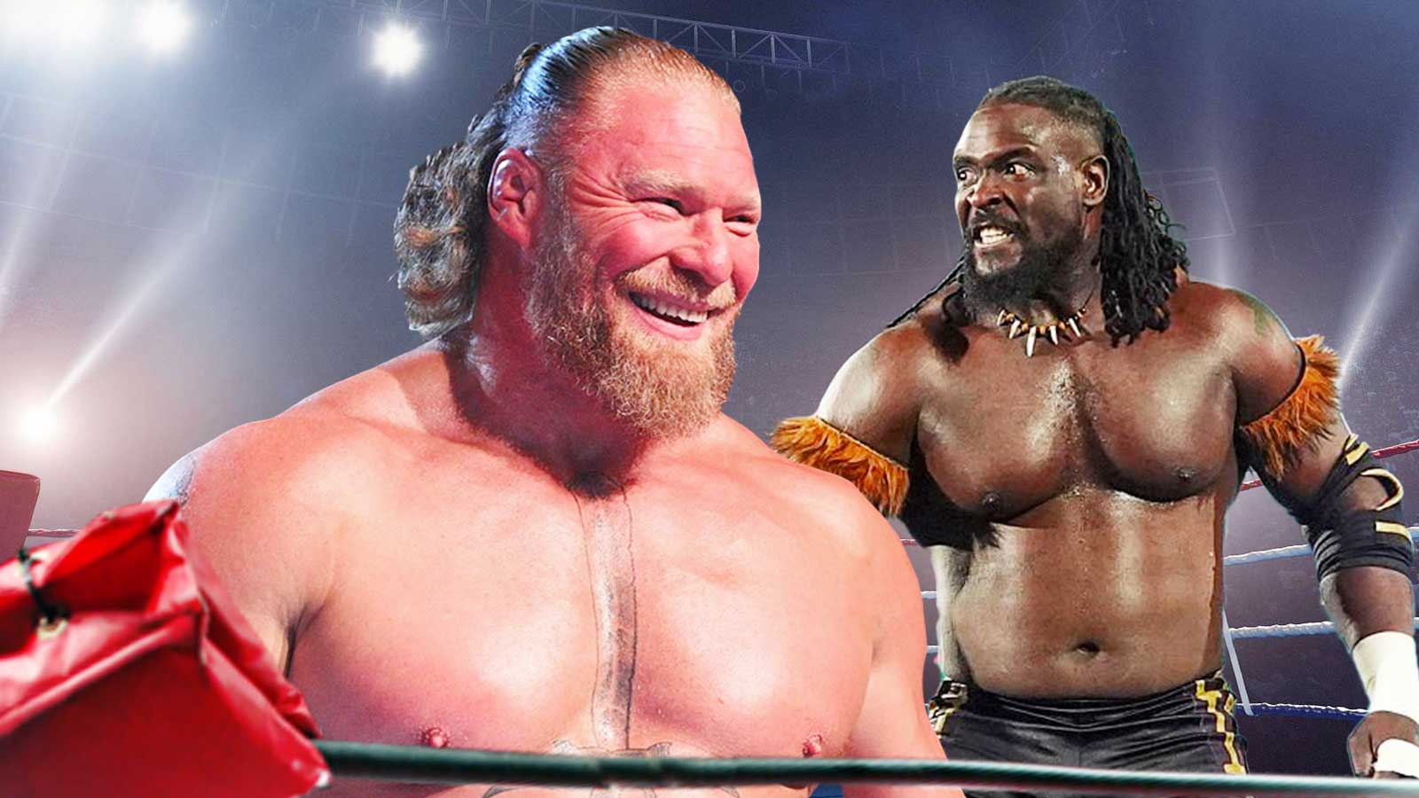 WWE star Oba Femi’s Brock Lesnar impression almost made the ‘Beast Incarnate’ break character
