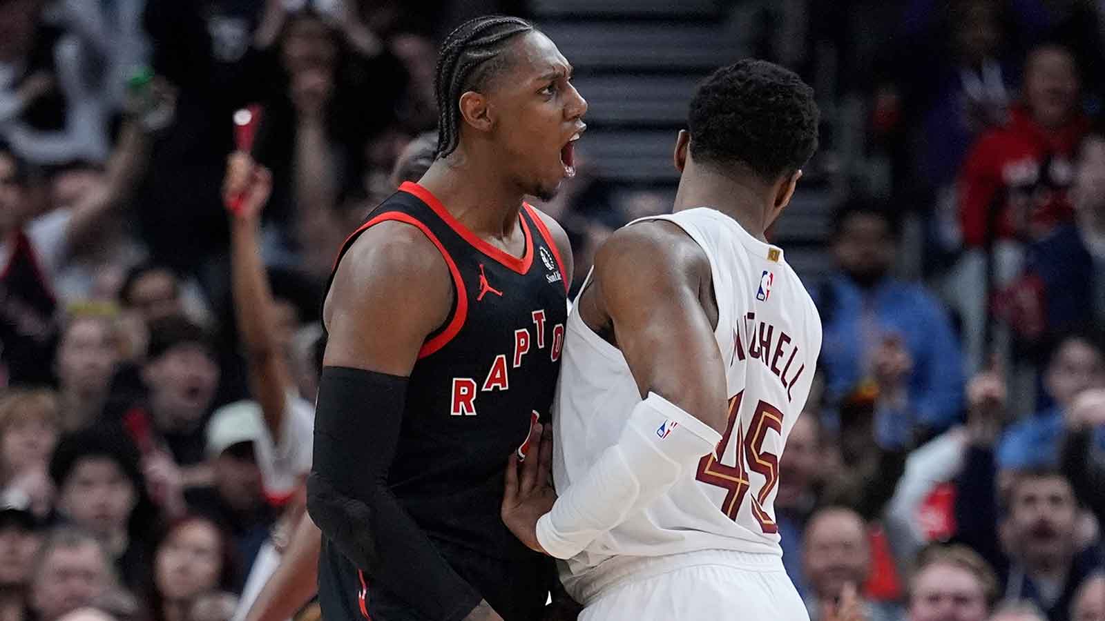 Raptors' RJ Barrett confronts James Harden as Cavaliers take 3-2 series lead