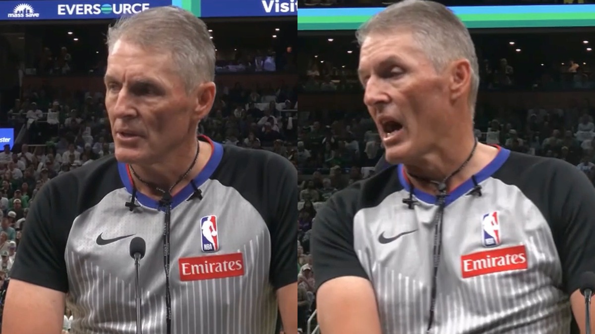 Fans livid as Scott Foster appears to berate Celtics employee on live TV