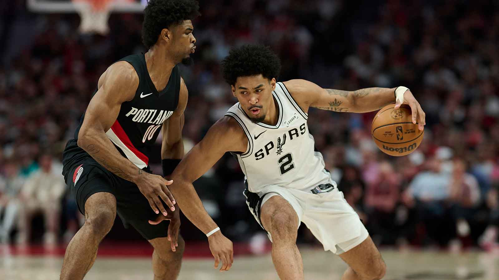 Spurs’ Dylan Harper reaches Kawhi Leonard territory in Blazers closeout