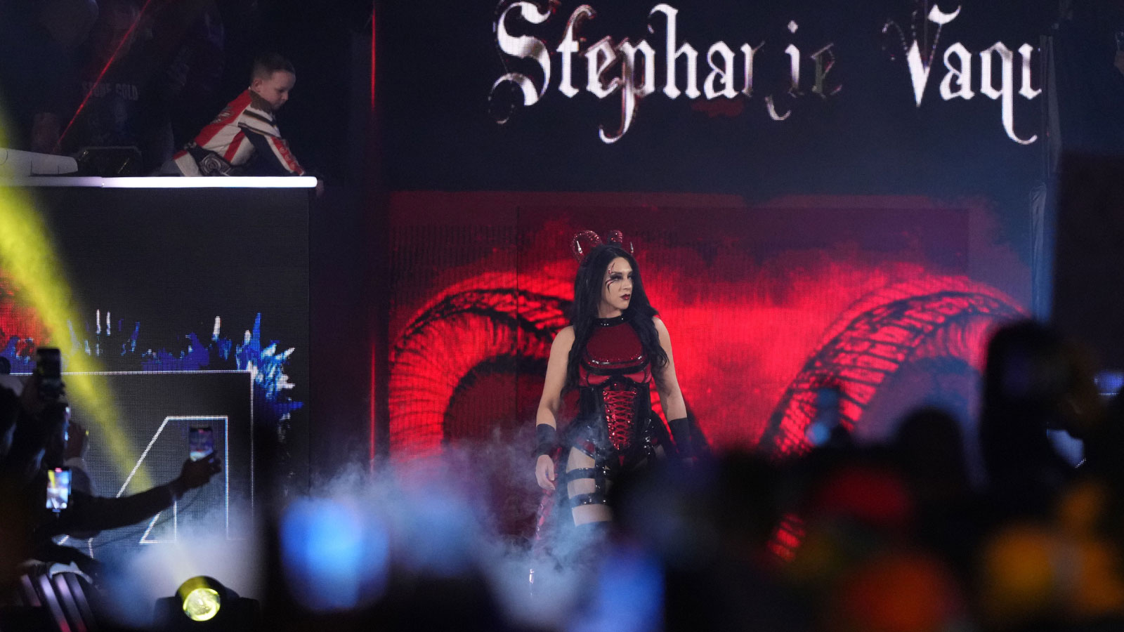 WWE Superstar Stephanie Vaquer making her entrance at the Royal Rumble.