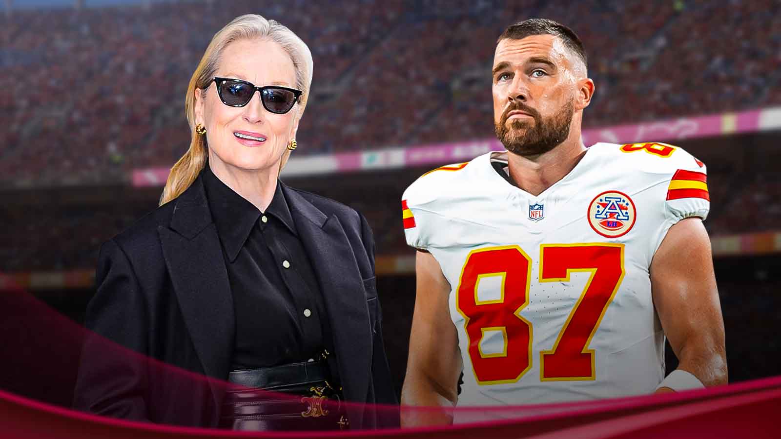 Travis Kelce ready to prove Meryl Streep wrong with size 14 heels