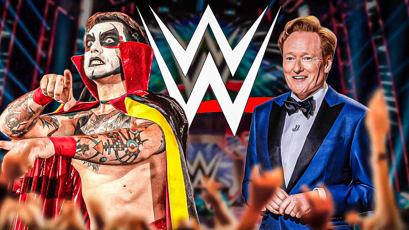 WWE Star Danhausen with Conan O'Brien
