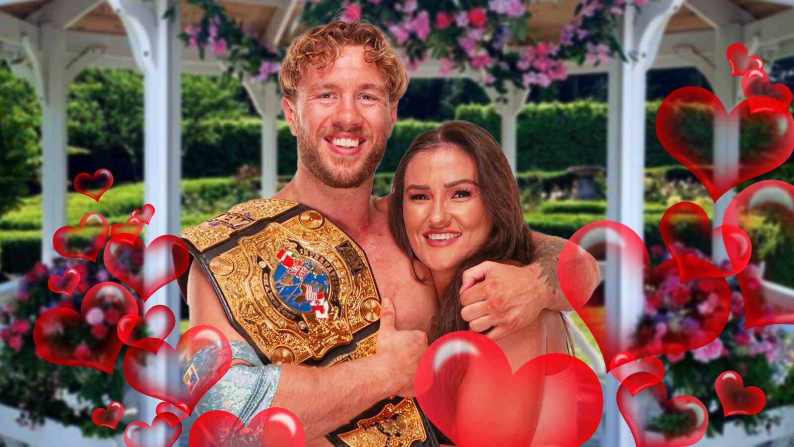 AEW wrestlers Will Ospreay and Alex Windsor