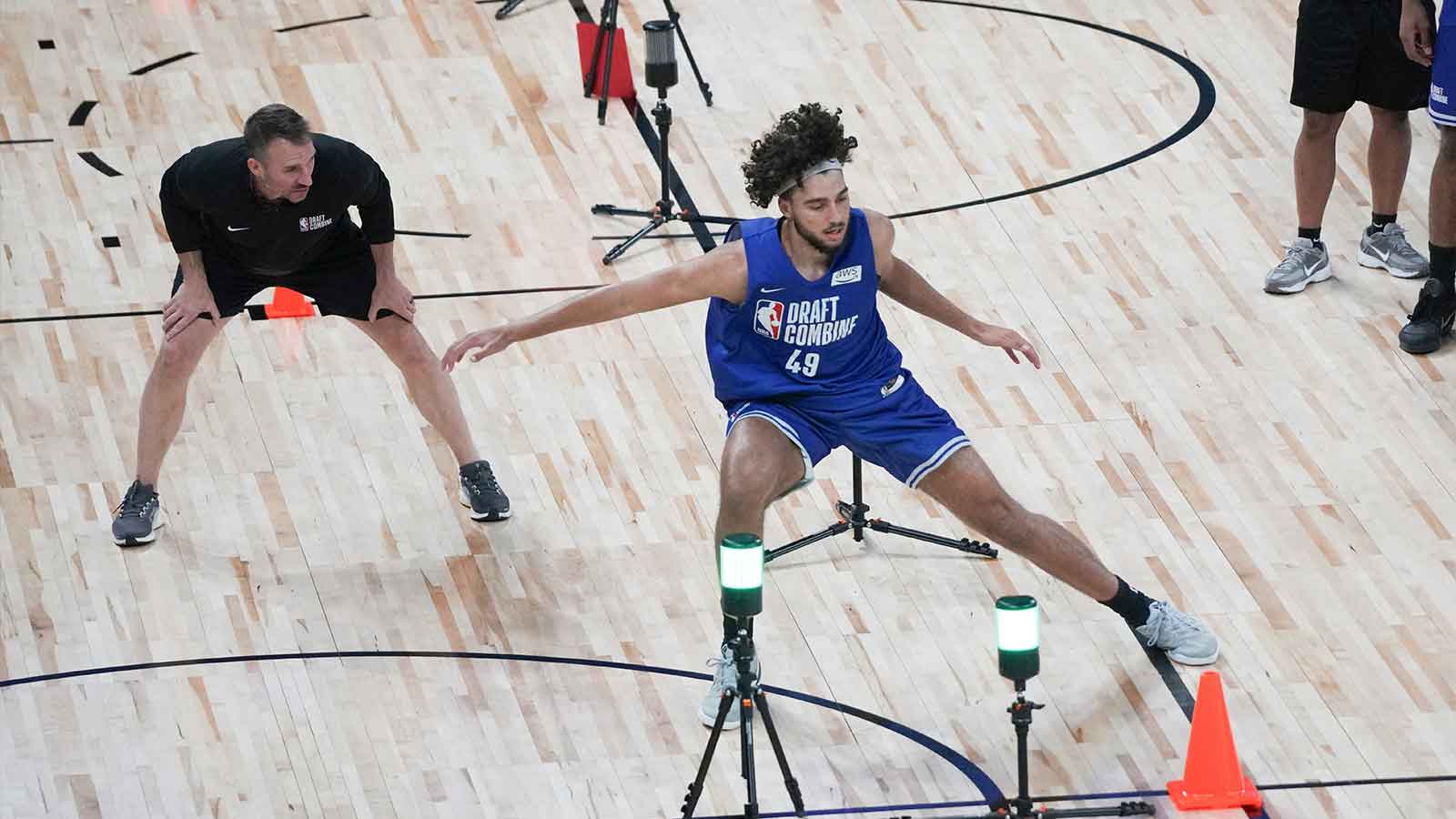 Allen Graves participates in the 2026 NBA Draft Combine at Wintrust Arena.