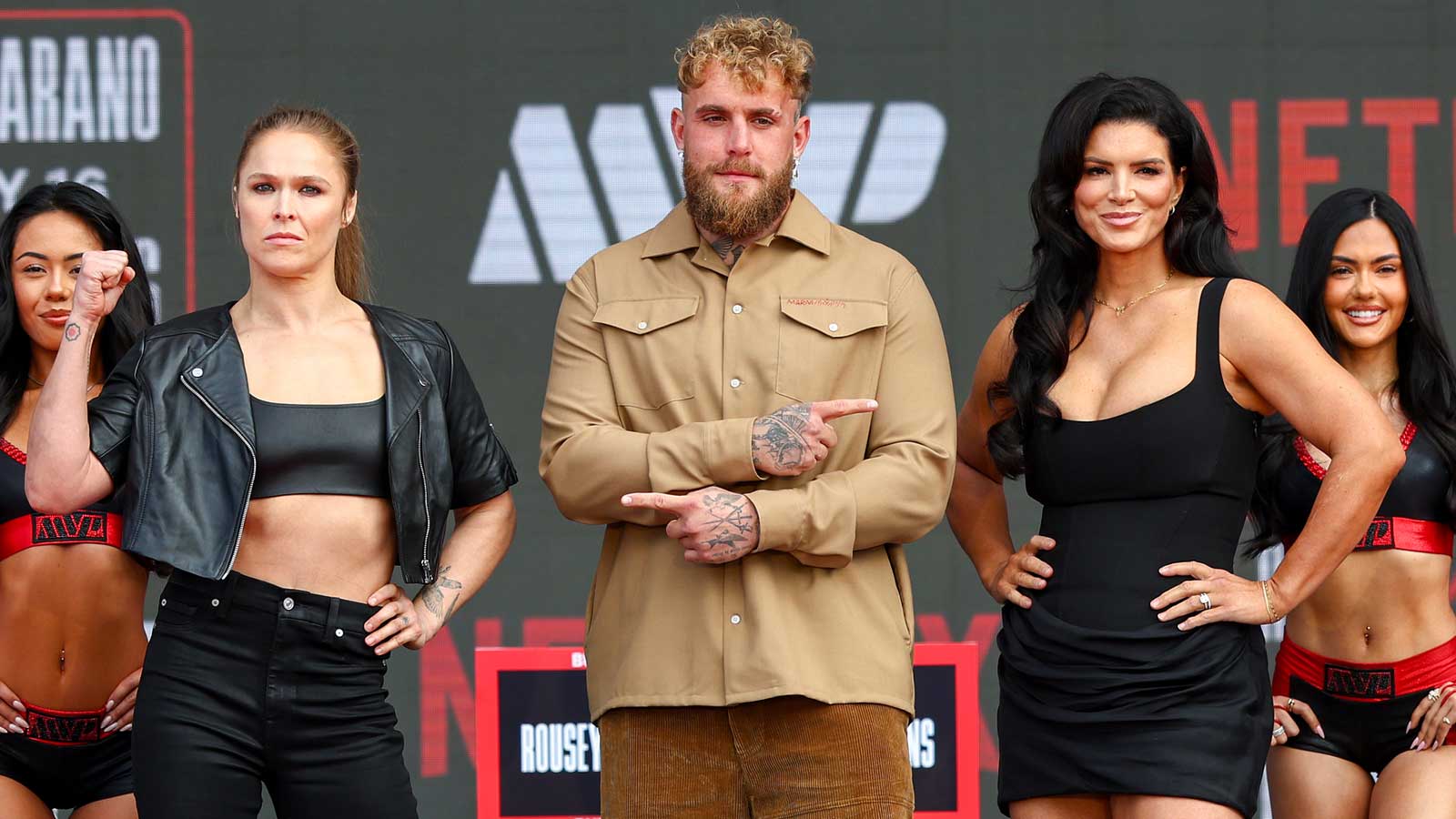 Ronda Rousey, Jake Paul, and Gina Carano.