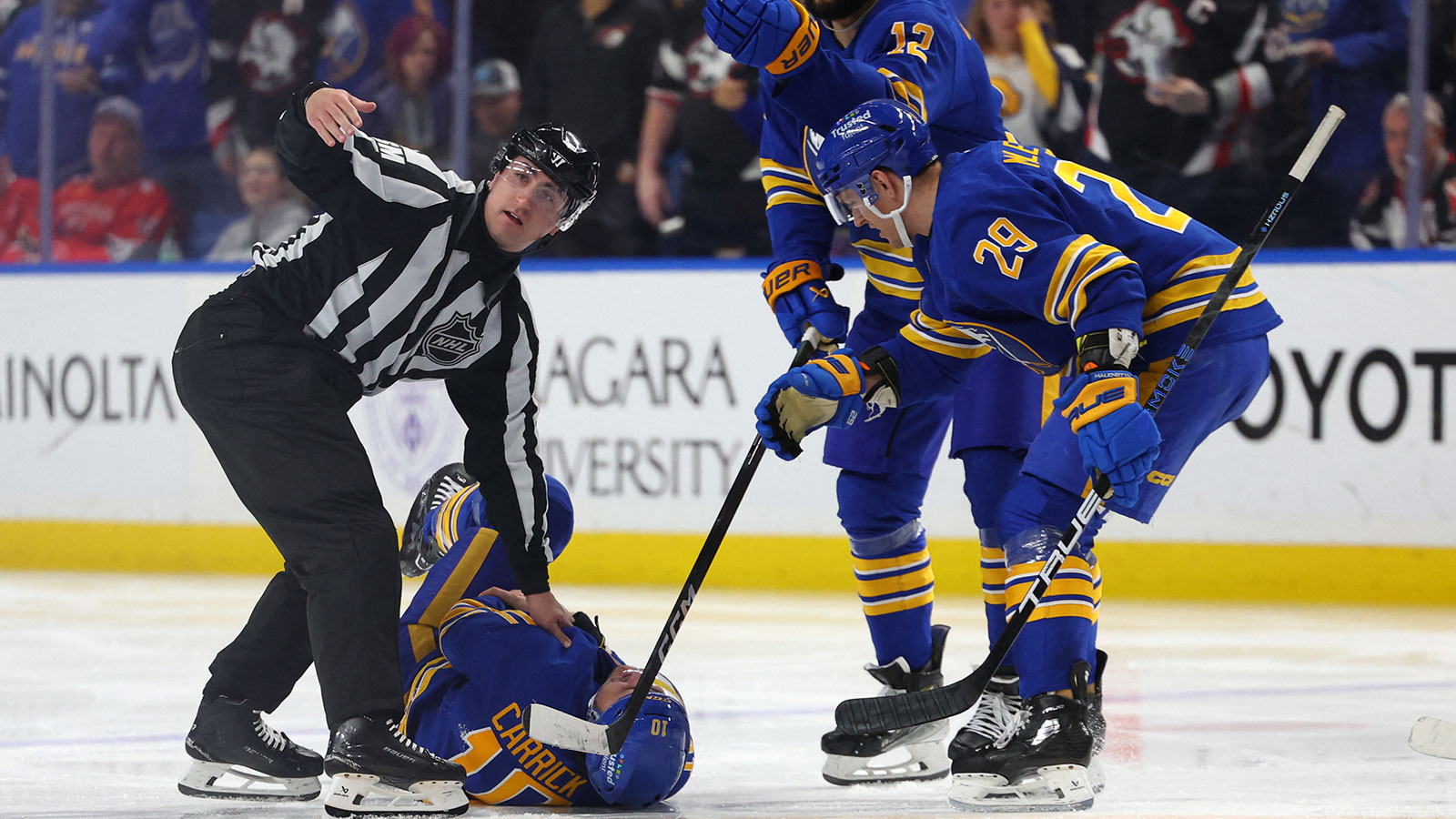Sabres’ Sam Carrick gets stunning injury update ahead of Game 1 vs. Canadiens