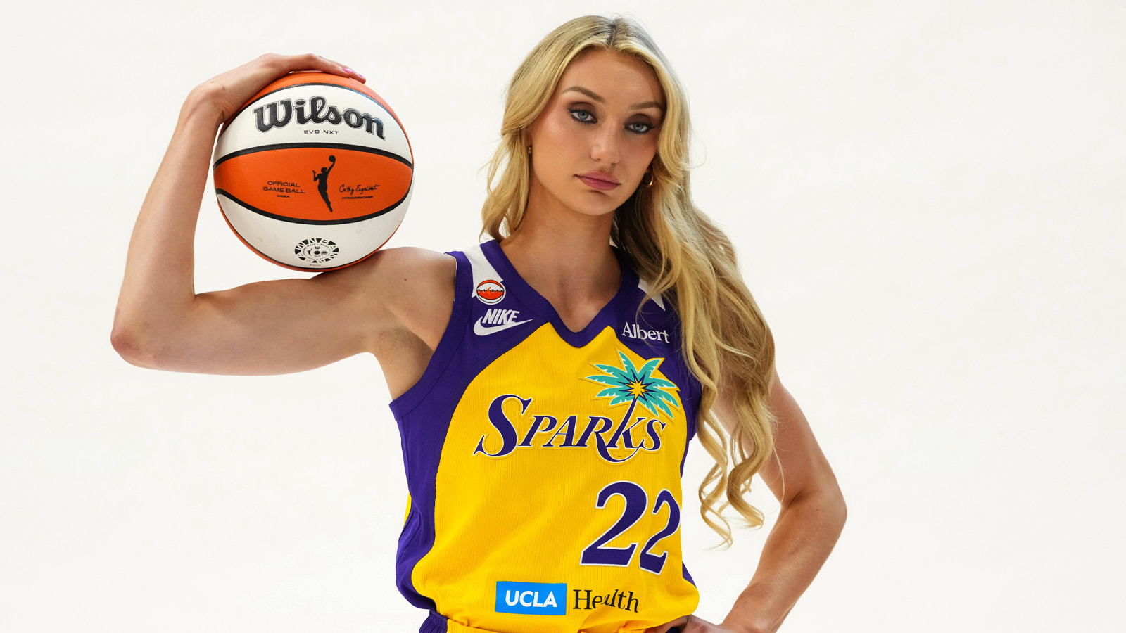 Sparks’ Cameron Brink goes retro in eye-catching WNBA media day photoshoot