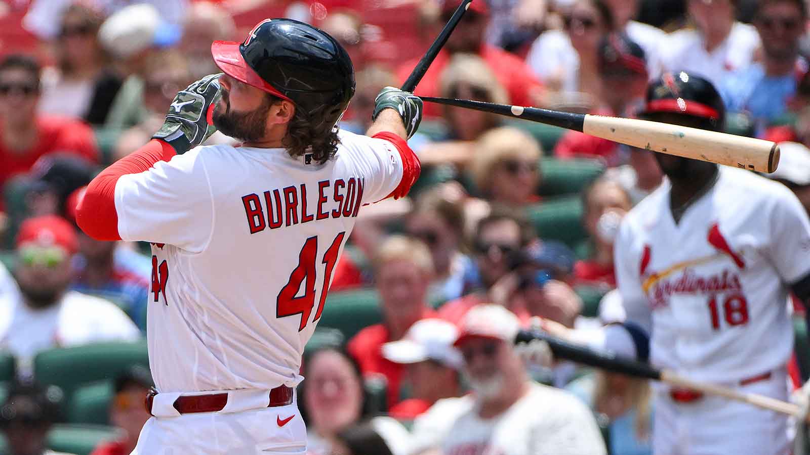 Cardinals’ Alec Burleson homers right into the Tarps Off section
