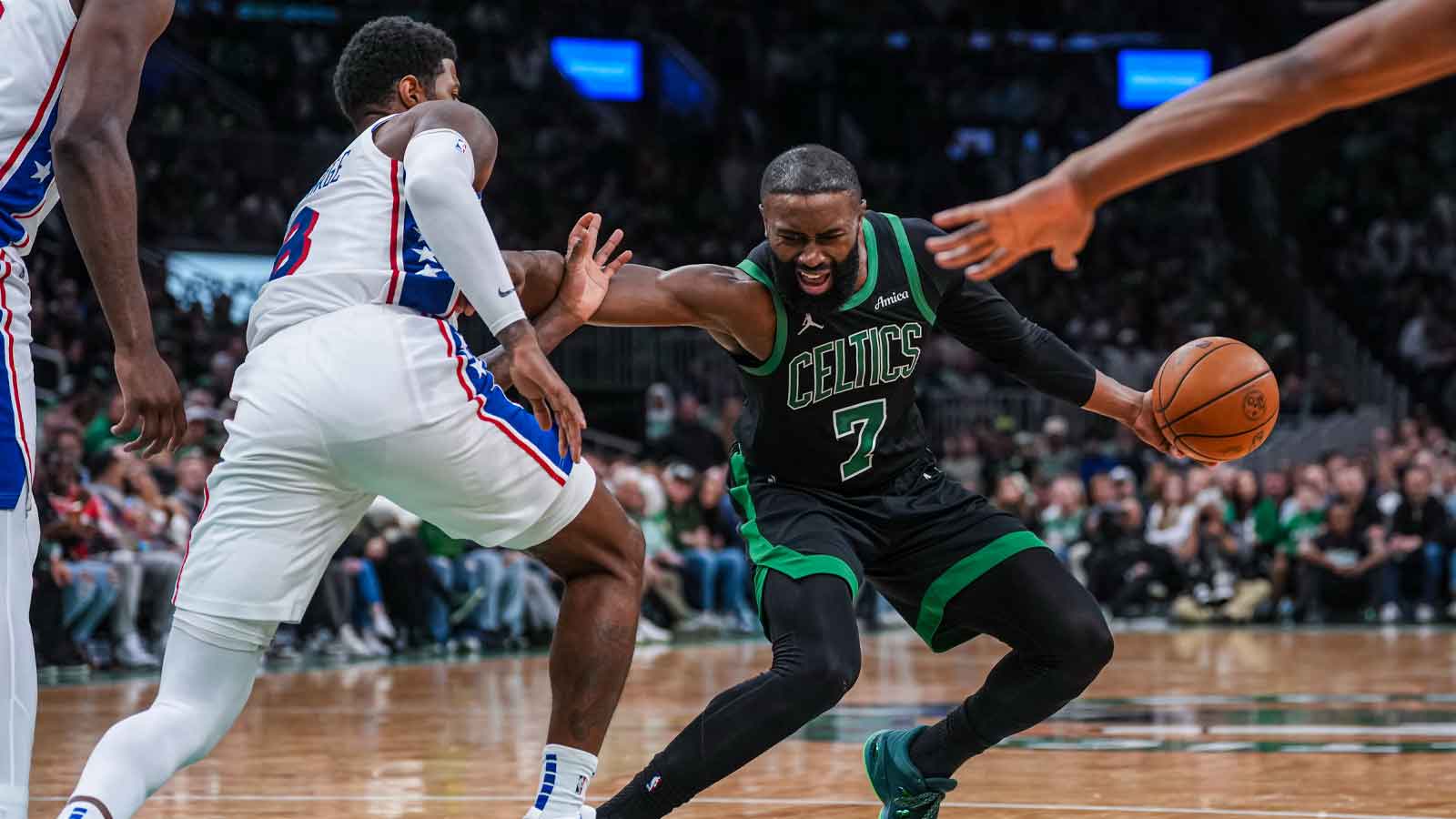 Celtics’ Jaylen Brown makes ‘hidden agenda’ claim on refs after collapse vs. 76ers