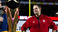 Indiana Hoosiers head coach Curt Cignetti after defeating the Miami Hurricanes in the College Football Playoff National Championship game at Hard Rock Stadium.
