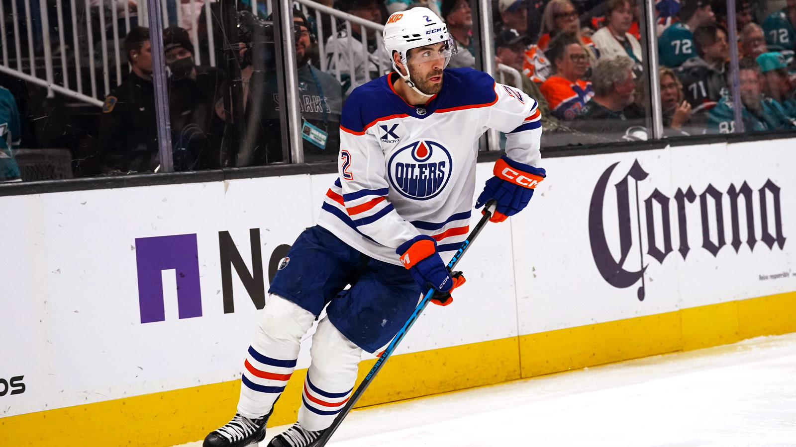Oilers’ Evan Bouchard knocked out cold by Ryan Lindgren hit at World Championships