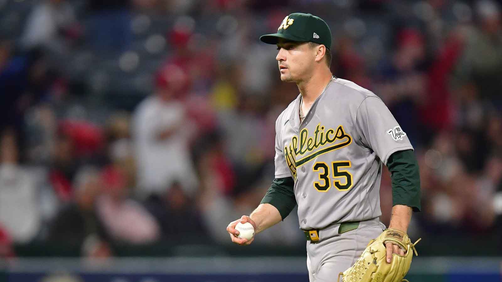 Athletics pitcher J.T. Ginn brutally loses no-hit bid in the 9th vs. Angels