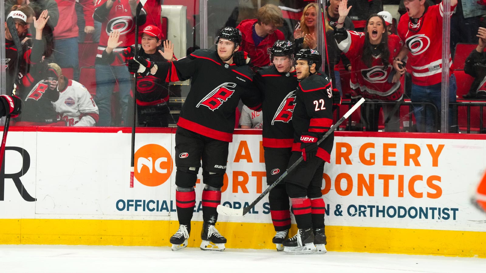 Hurricanes’ Jackson Blake gives ‘unbelievable’ props to Logan Stankoven after Game 1 win over Flyers