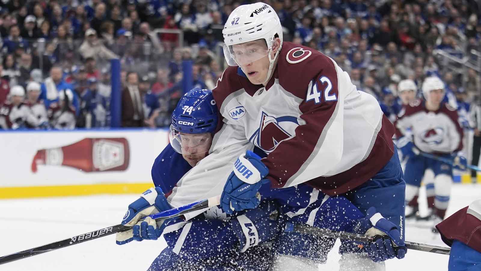 Avalanche’s Josh Manson hit with double minor after butt ending Wild player