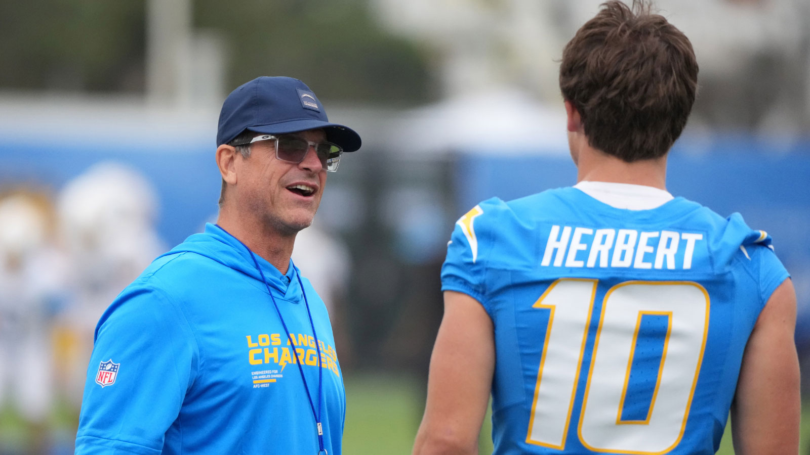Chargers’ Jim Harbaugh had no problem with Justin Herbert missing OTA’s to support Madison Beer