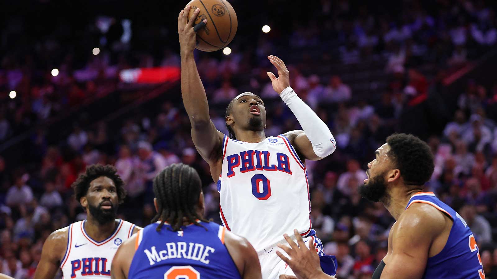 Knicks’ Karl-Anthony Towns crowns Deuce McBride after 76ers sweep
