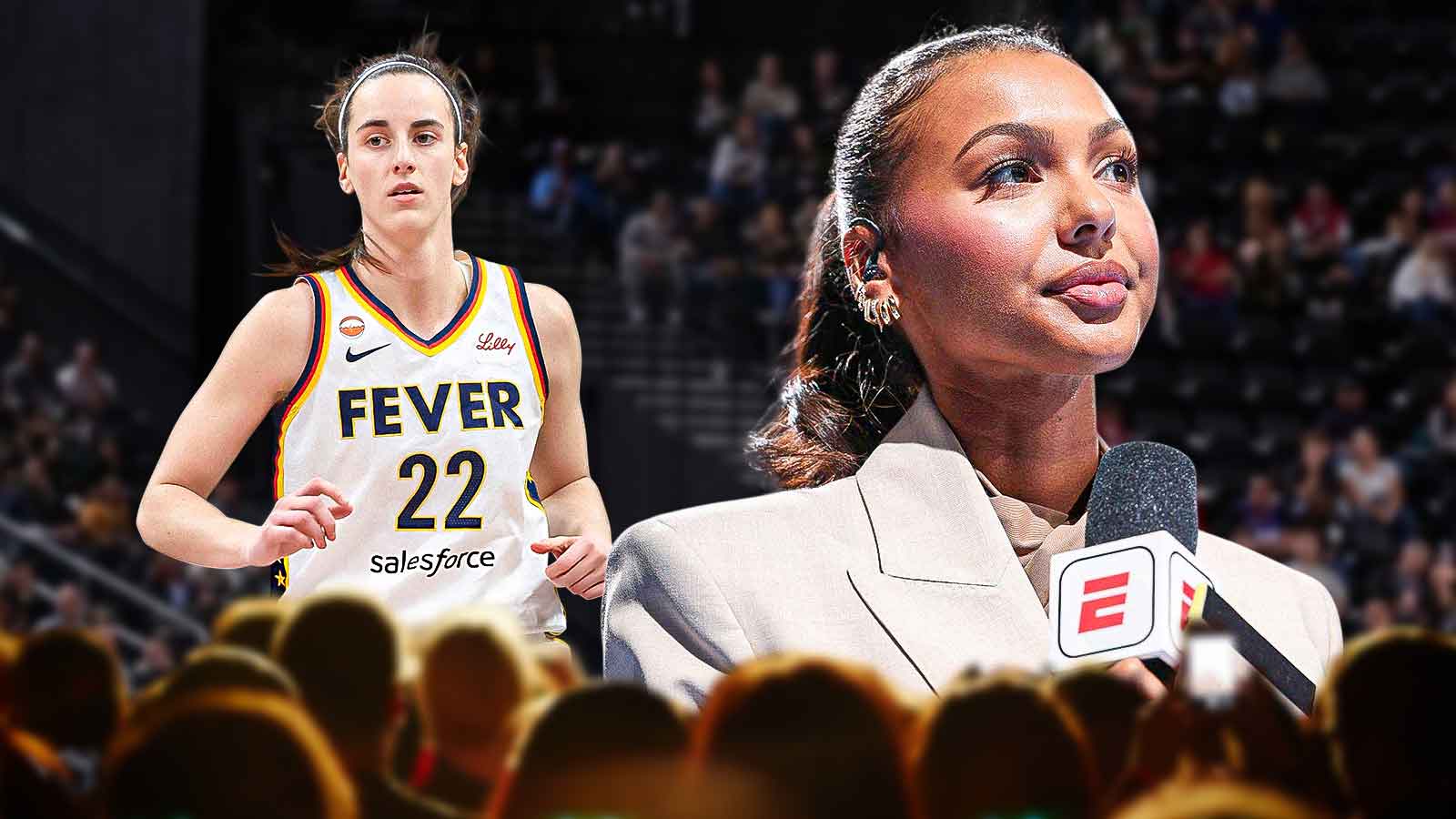 Malika Andrews hits Caitlin Clark with Peyton Pritchard joke