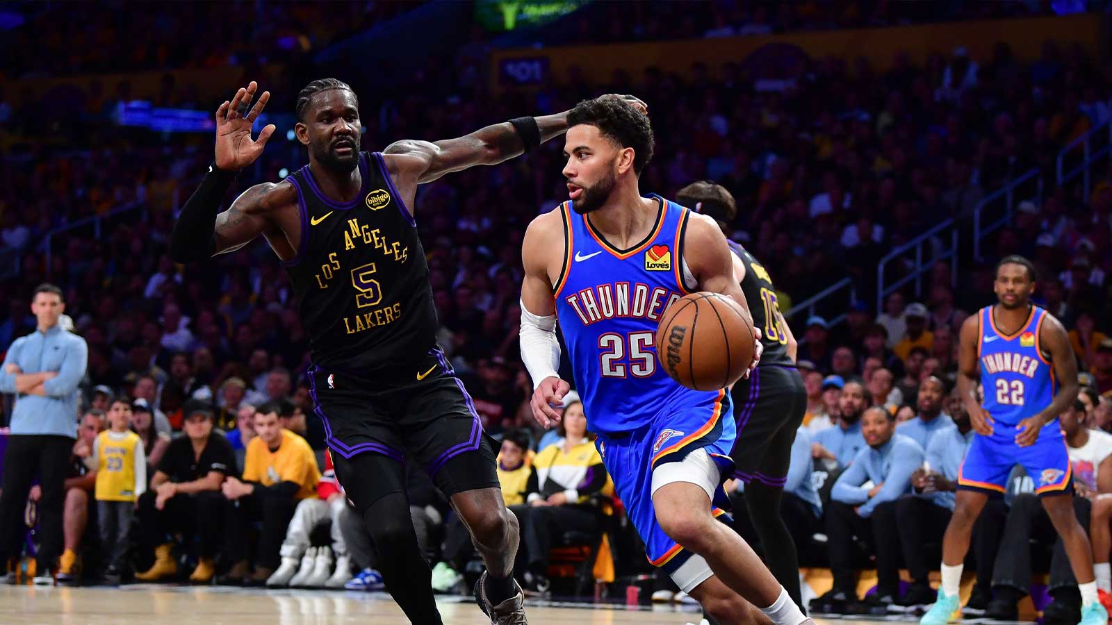 Thunder’s Ajay Mitchell did not stutter about ‘killer’ who delivered final blow to Lakers
