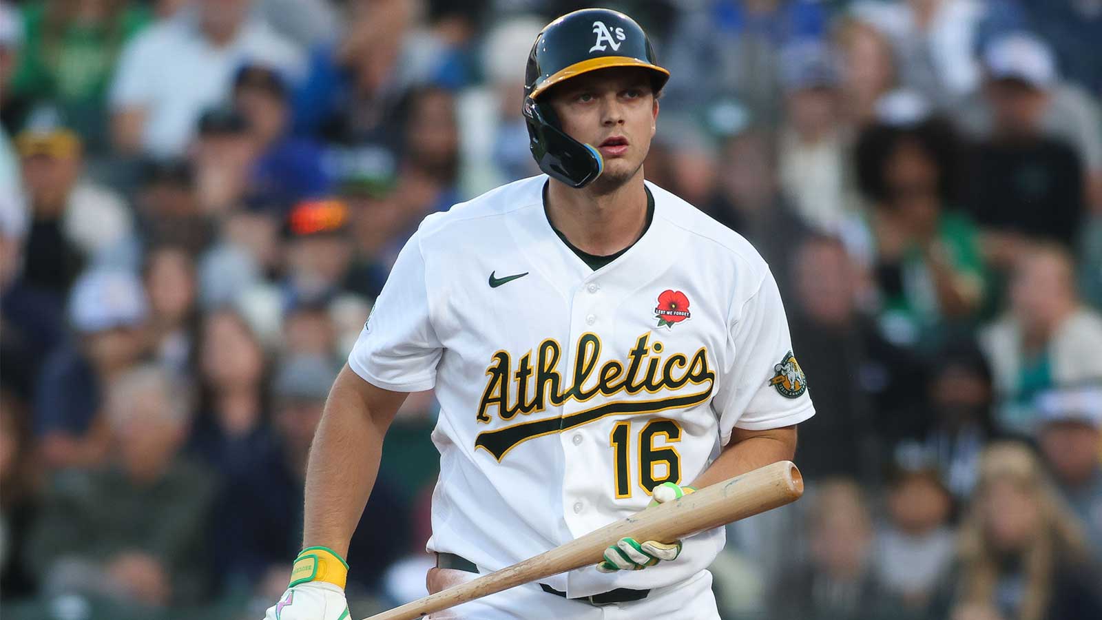 Athletics’ Nick Kurtz ties Mark McGwire’s on-base streak franchise record