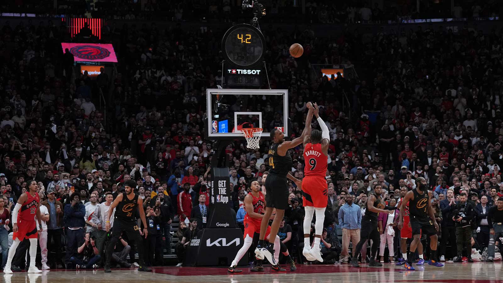 Raptors star Scottie Barnes’ priceless reaction to RJ Barrett’s OT game-winner