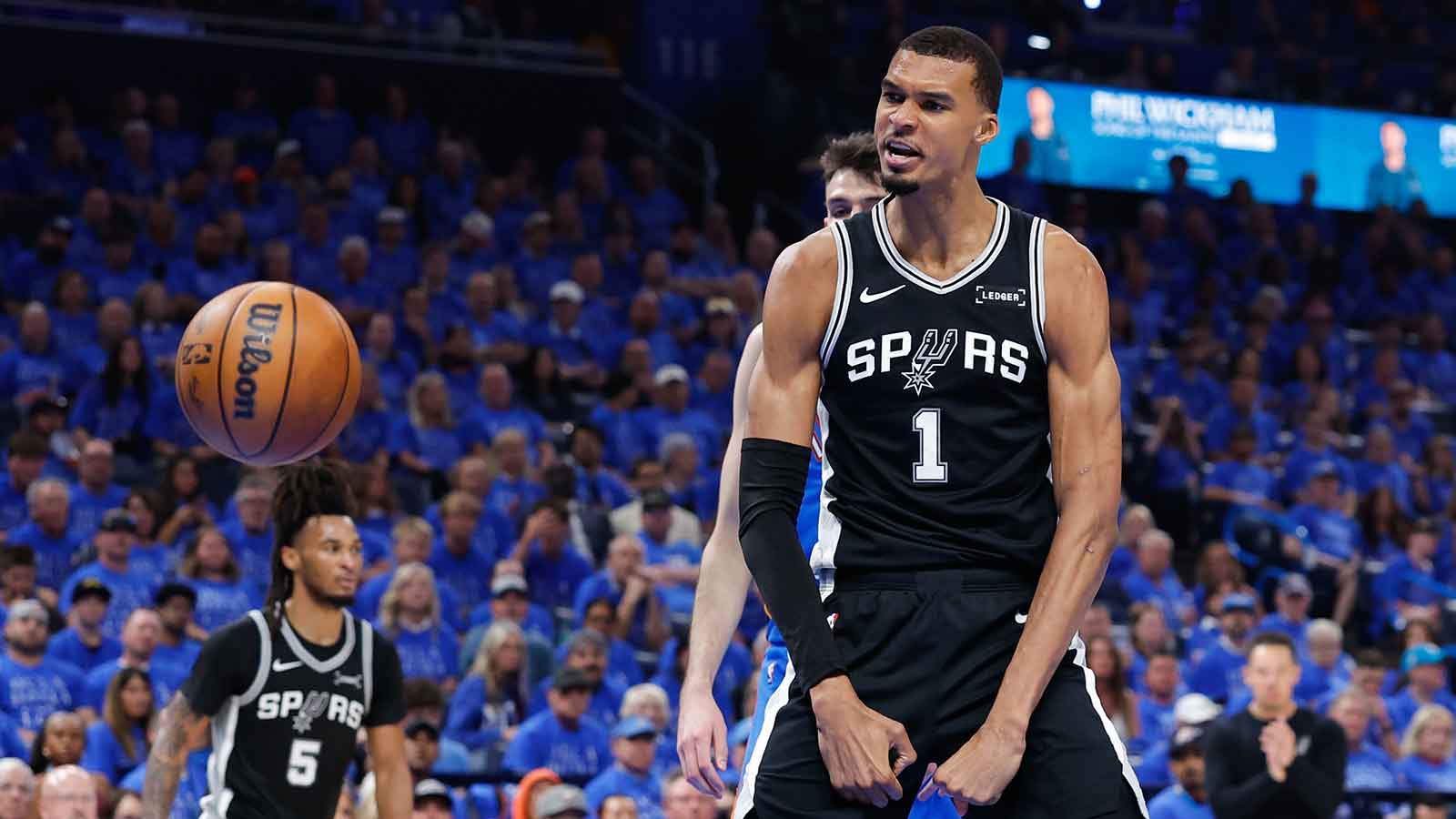 Bill Simmons sums up Spurs star Victor Wembanyama’s dominance with Thunder fan ‘strip-searched’ mic drop