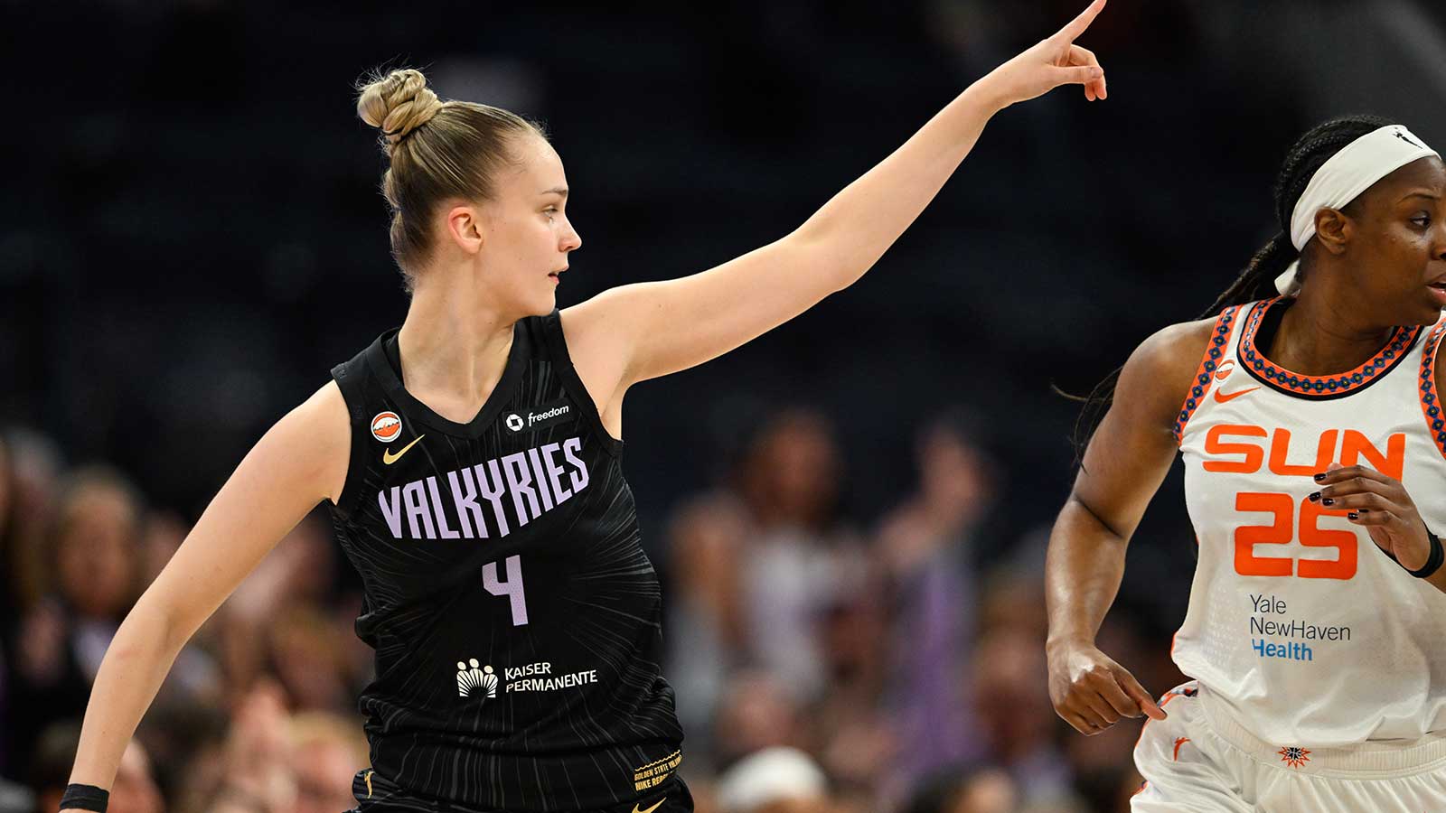 Valkyries rookie Juste Jocyte reflects on ‘pressure’ of anticipated debut after Sun blowout