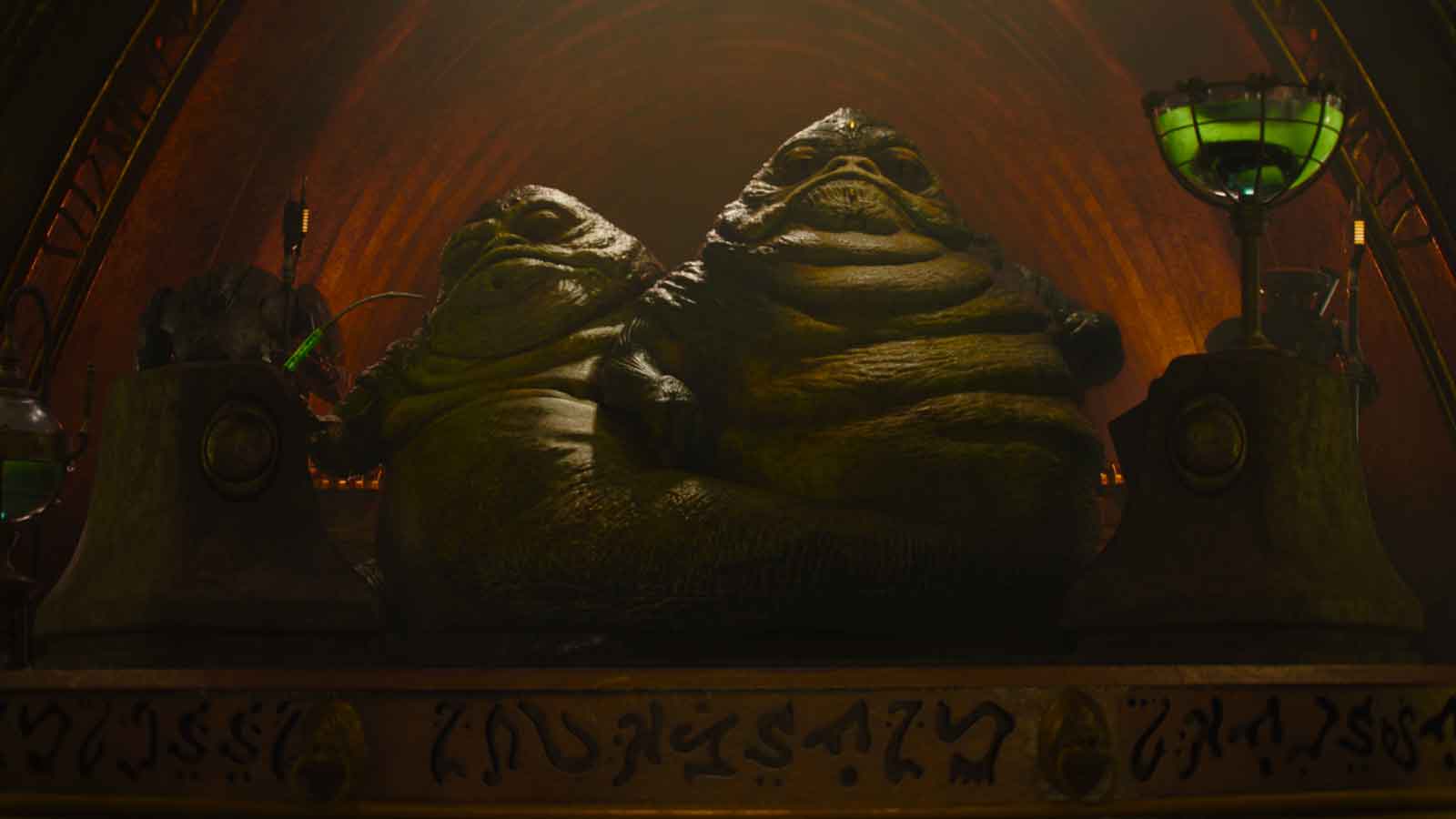 Jabba the Hutt's twin cousins in The Mandalorian and Grogu movie.