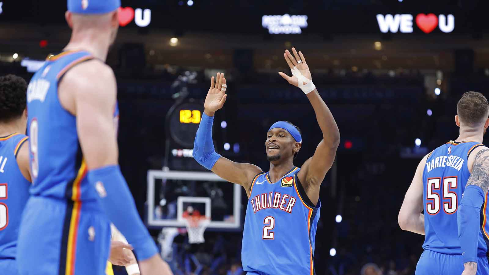 Shai Gilgeous-Alexander gives props to Thunder teammates after Game 1 win over Lakers
