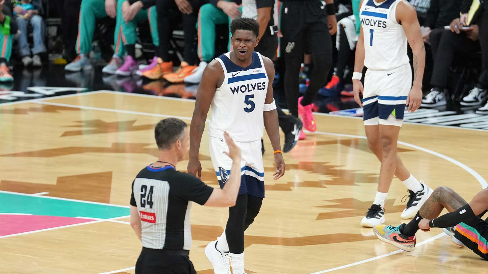 https://wp.clutchpoints.com/wp-content/uploads/2026/05/Timberwolves-guard-Anthony-Edwards-5-speaks-to-official.jpg