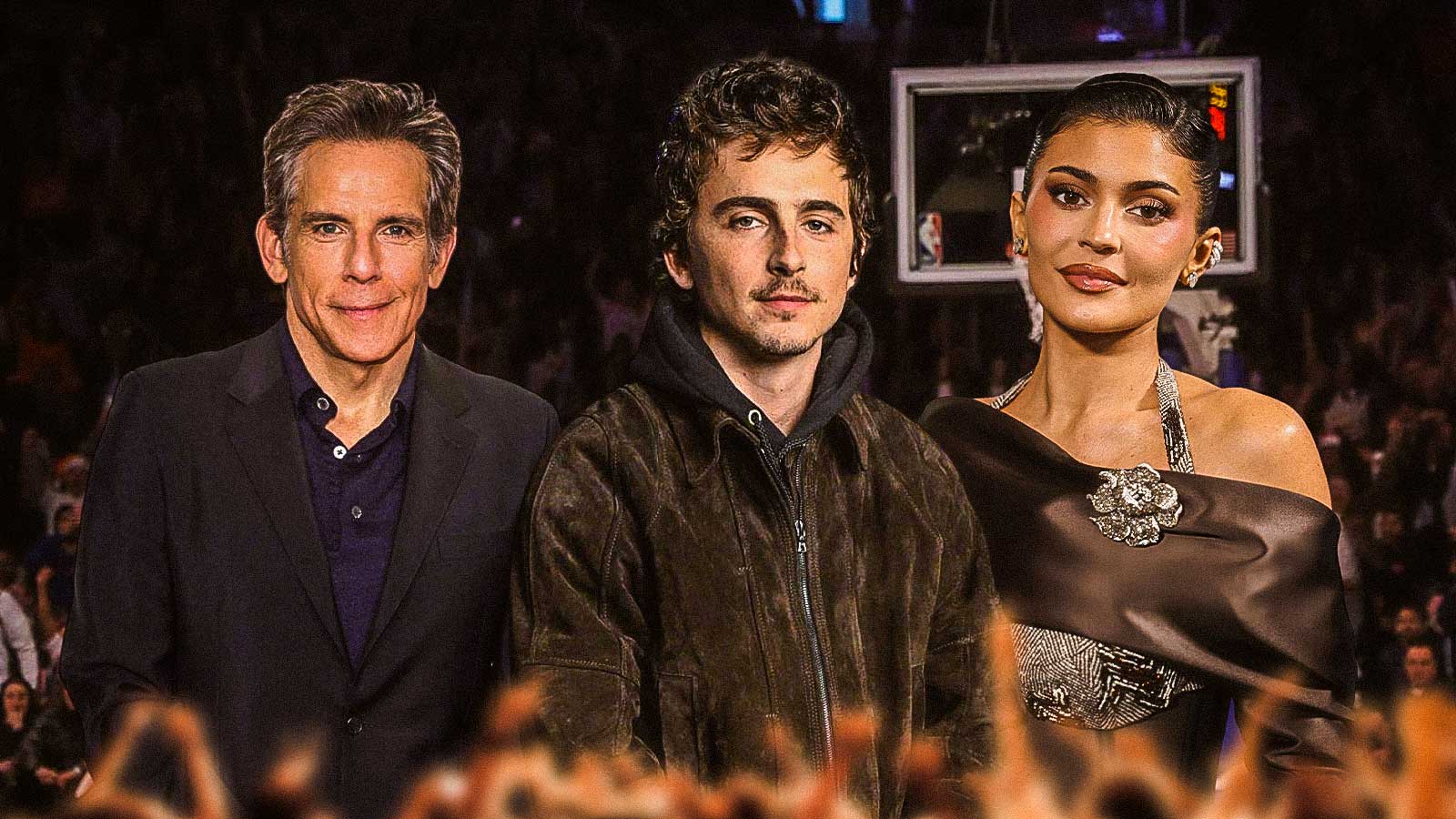 Knicks superfans Timothée Chalamet, Kylie Jenner, Ben Stiller and the other stars on celebrity row for Game 2