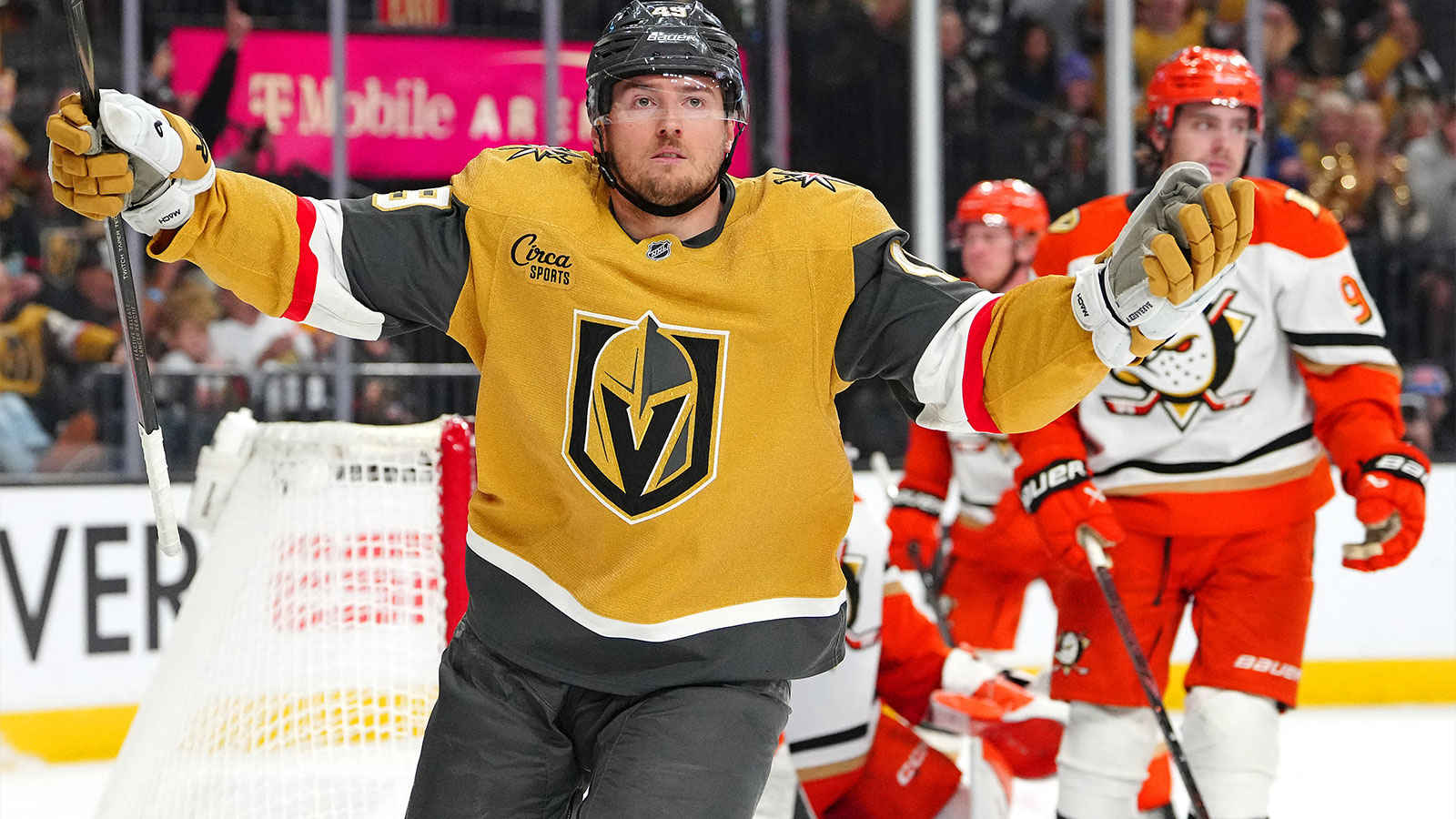 Golden Knights forward Ivan Barbashev’s immediate reaction to Game 1 winner vs. Ducks