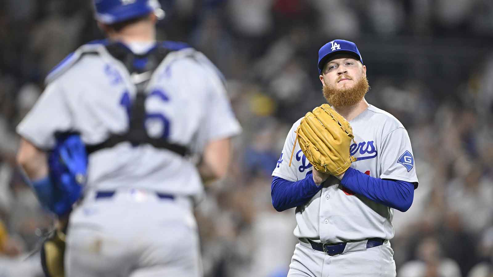 What Dodgers pitcher Will Klein said after recording first career save vs. Padres