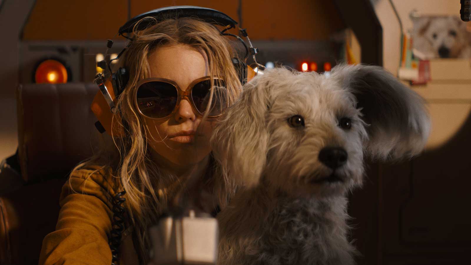 Milly Alcock as Supergirl/Kara Zor-El and Krypto the dog.