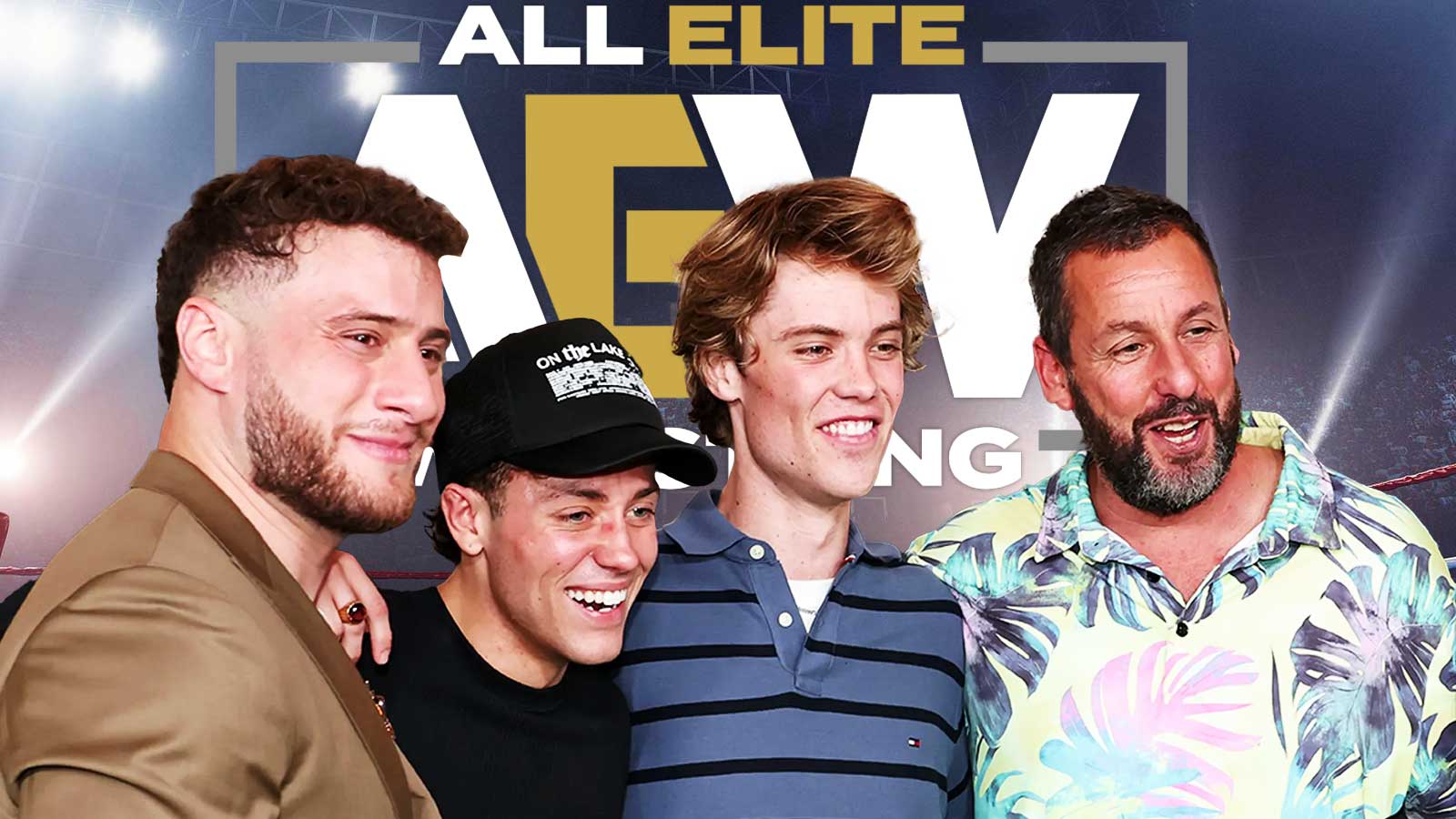 AEW wrestler MJF with Adam Sandler