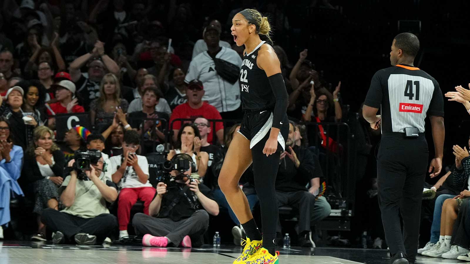 A’ja Wilson makes WNBA history in Aces’ win vs. Storm