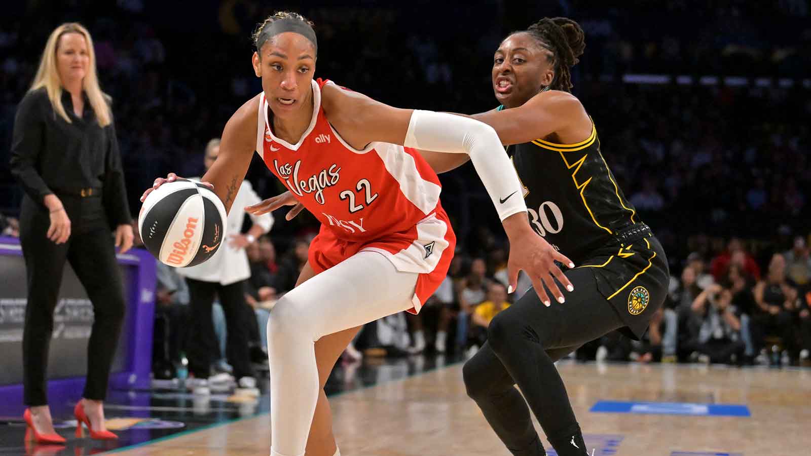 Aces’ A’ja Wilson makes WNBA history with all-around brilliance vs. Sparks