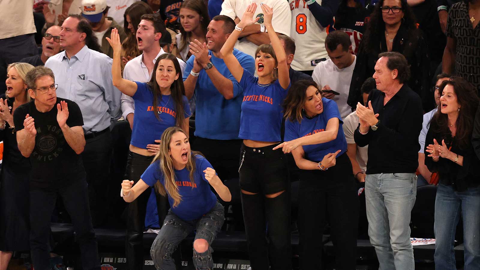 Knicks superfan Ben Stiller’s black-and-white POV video featuring Taylor Swift at end of Game 4 is pure cinema