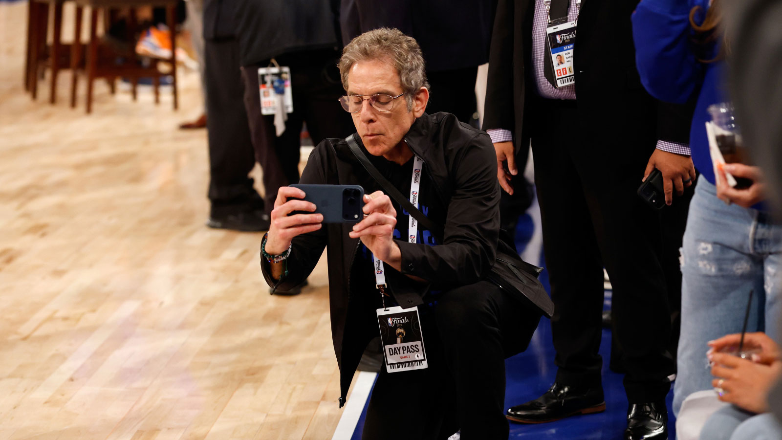 The reason Ben Stiiller’s been filming Knicks’ NBA Finals games on phone finally revealed
