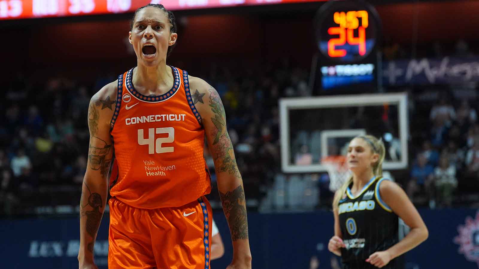 Sun’s Brittney Griner shares emotional reaction to breaking WNBA blocks record
