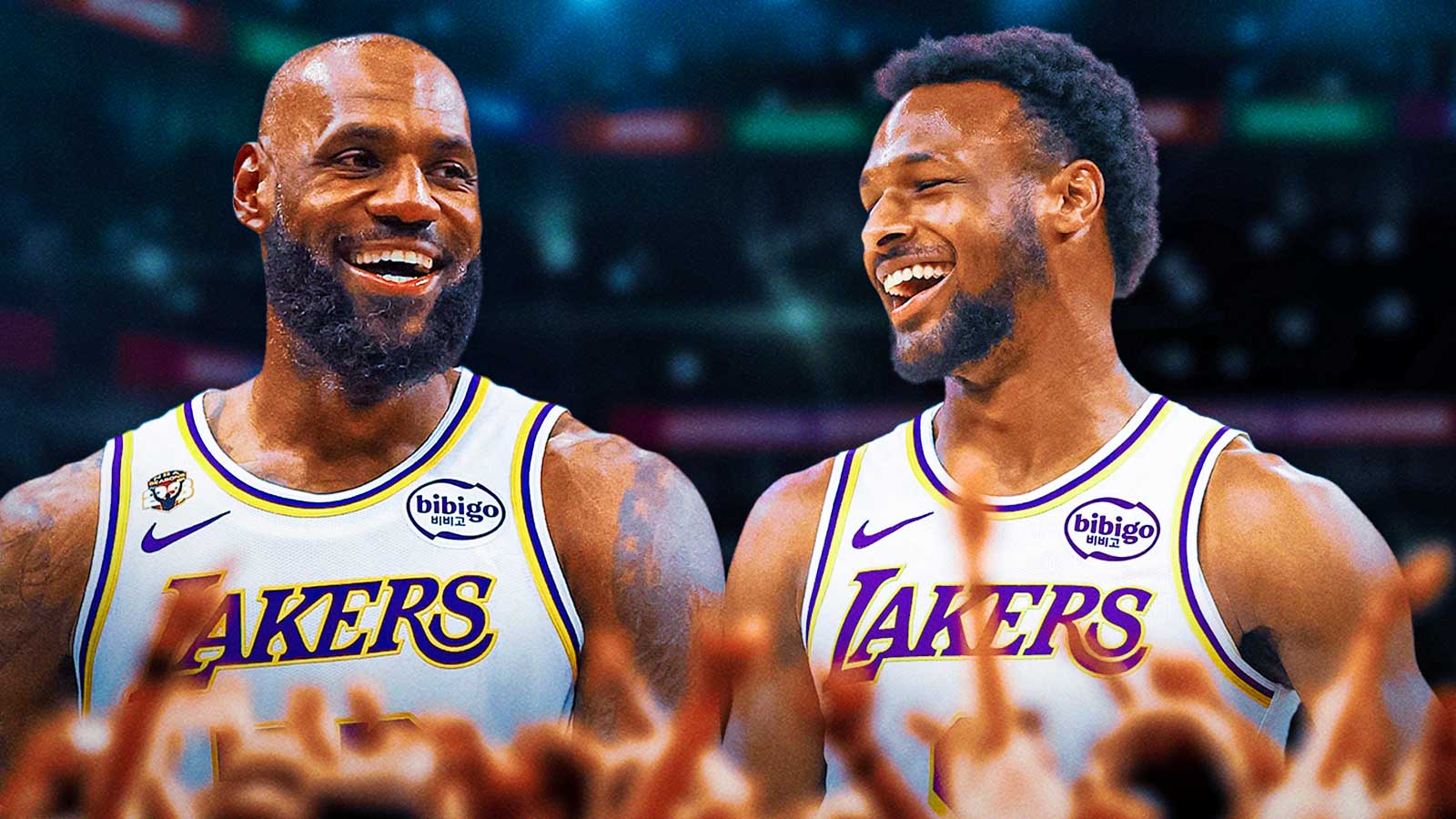 Bronny, LeBron James top moments together as Lakers